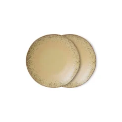 2 assiettes ronde en céramique 27,5x2cm 70's ceramics- HKliving