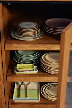 2 assiettes ronde en céramique 27,5x2cm 70's ceramics- HKliving