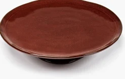 Assiette sur pied en grès rouge vénitien 30,5x6cm La Mère - Serax