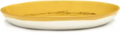 Assiette XS sunny yellow avec motif noir Feast - Serax
