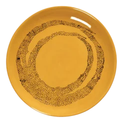 Assiette XS sunny yellow avec motif noir Feast - Serax