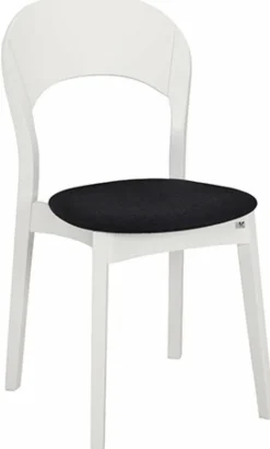 Assise de chaise en tissu noir Rainbow - Hans k