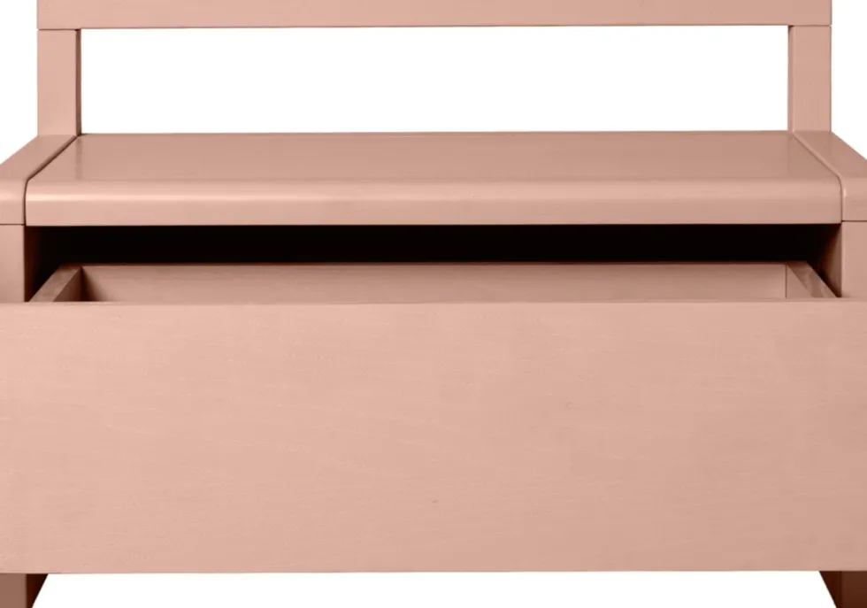 Banc avec coffre en placage de frêne rose 60x30x41,2cm - Ferm living