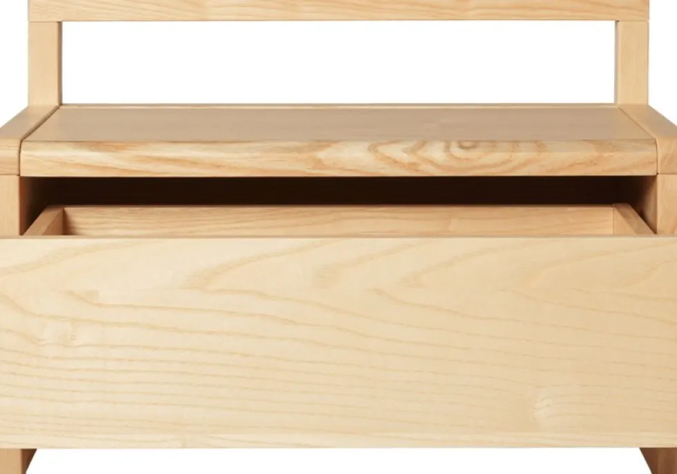 Banc avec coffre en placage de frêne 60x30x41,2cm - Ferm living