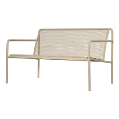 Banc de jardin beige en acier électro-galvanisé 131x75cm Dapple lounge - Ferm living