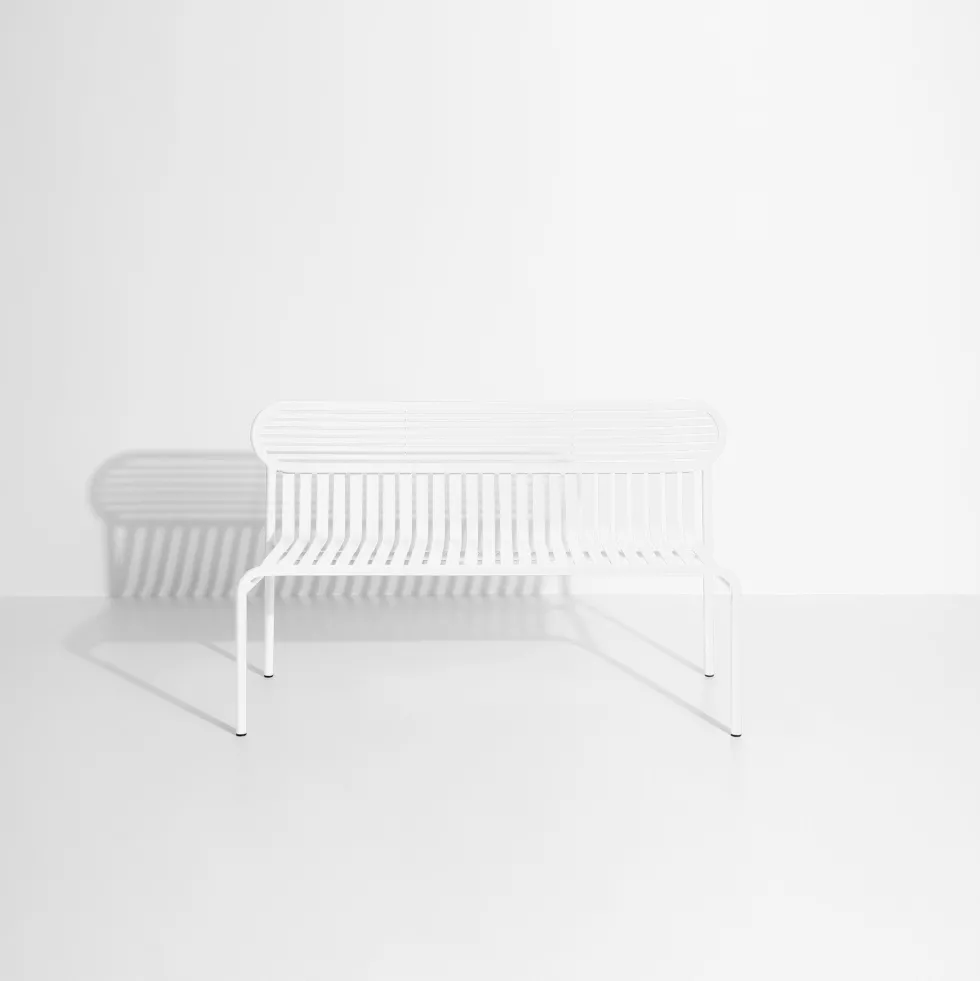 Banc de jardin blanc Week-End - Petite Friture