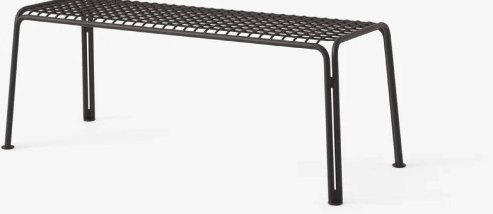 Banc de jardin en acier noir chaud Thorvald SC112 - &tradition