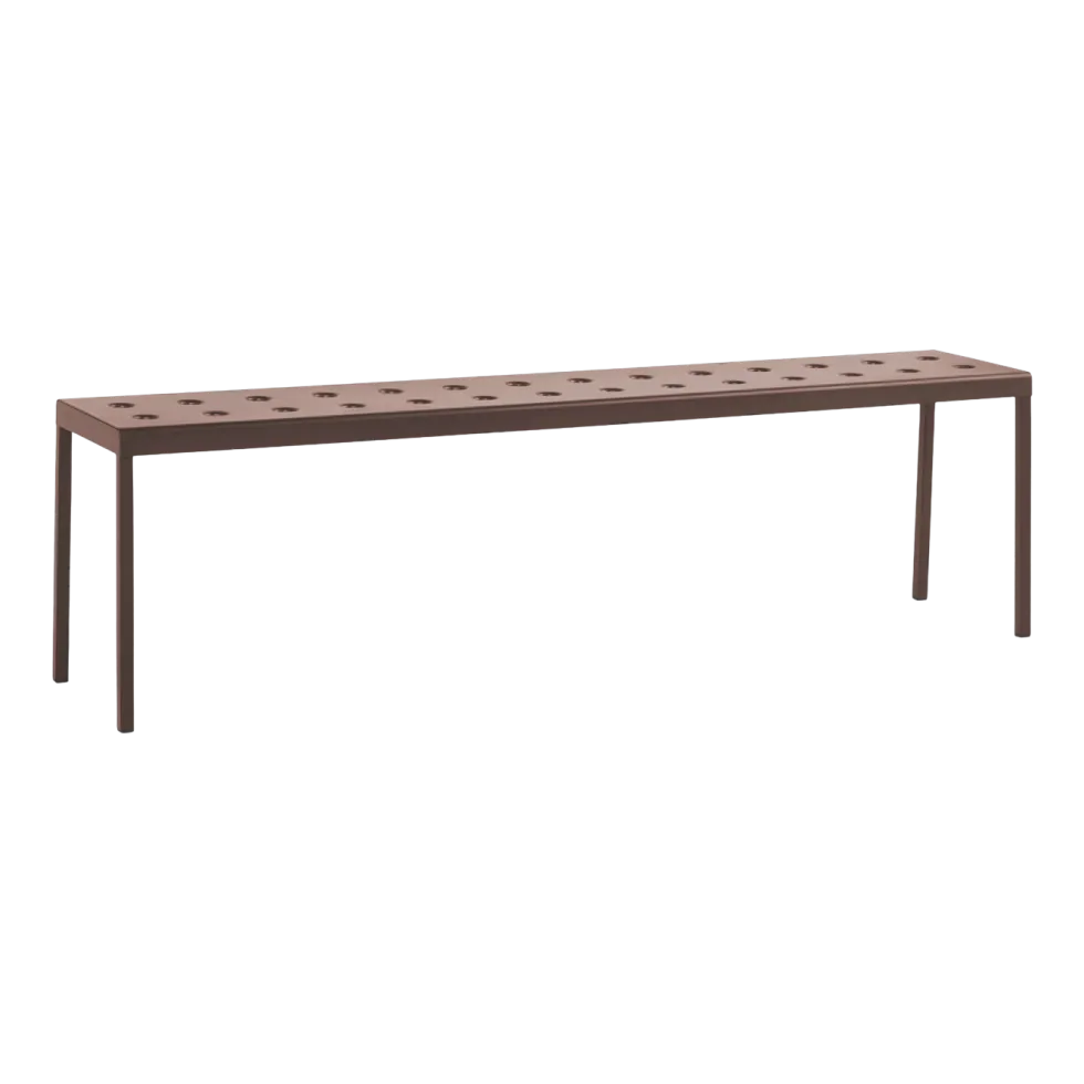 Banc de jardin en acier rouge 165 cm Balcony - HAY