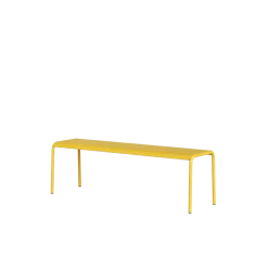Banc de jardin en acier thermolaqué inoxydable jaune 140x42x45cm Panorama - TIPTOE