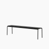 Banc de jardin en acier thermolaqué inoxydable noir 170x42x45cm Panorama - TIPTOE
