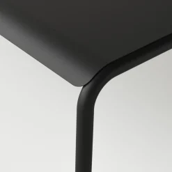 Banc de jardin en acier thermolaqué inoxydable noir 140x42x45cm Panorama - TIPTOE
