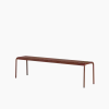Banc de jardin en acier thermolaqué inoxydable rouge brique 170x42x45cm Panorama - TIPTOE