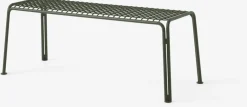 Banc de jardin en acier vert bronze Thorvald SC112 - &tradition