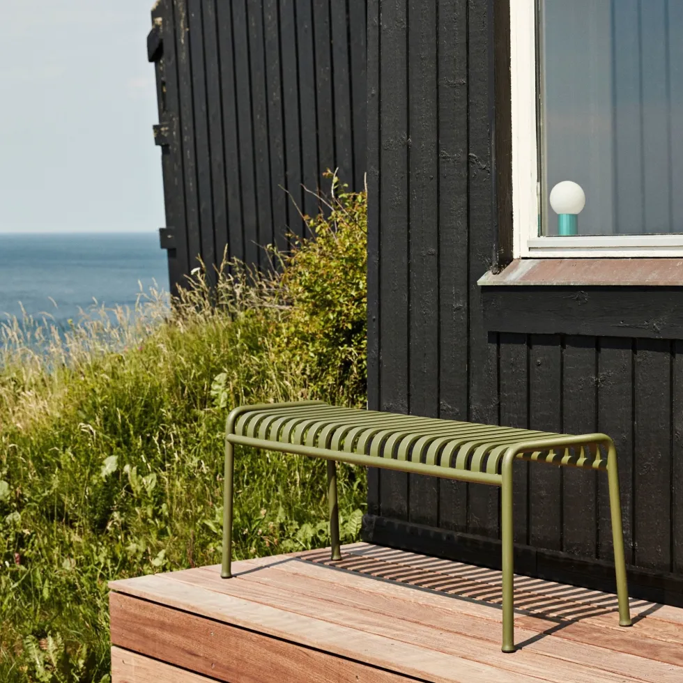 Banc de jardin en métal gris Palissade - HAY