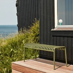 Banc de jardin en métal olive Palissade - HAY