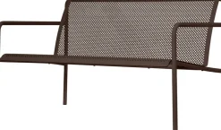 Banc de jardin marron en acier électro-galvanisé 131x75cm Dapple lounge - Ferm living