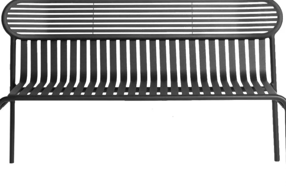 Banc de jardin noir Week-End - Petite Friture