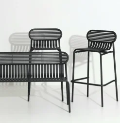 Banc de jardin noir Week-End - Petite Friture