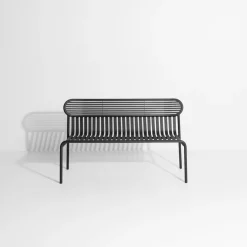 Banc de jardin noir Week-End - Petite Friture