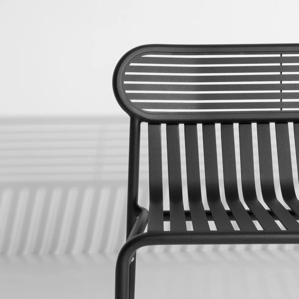 Banc de jardin noir Week-End - Petite Friture