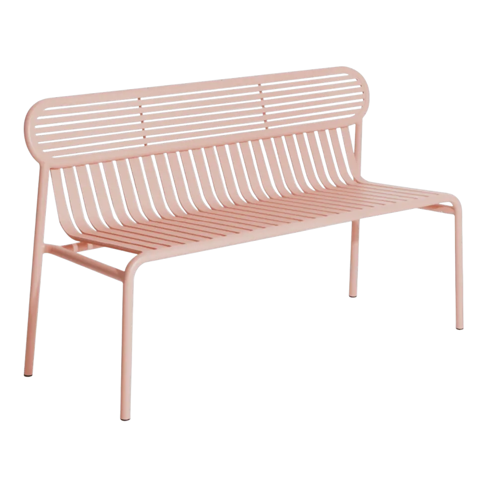 Banc de jardin rose blush Week-End - Petite Friture