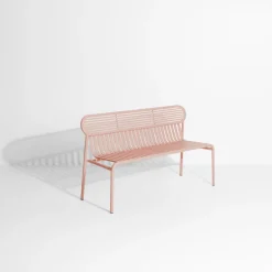 Banc de jardin rose blush Week-End - Petite Friture