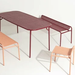 Banc de jardin sans dossier bleu 156 x 48 cm Week-end