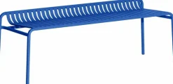 Banc de jardin sans dossier bleu 156 x 48 cm Week-end