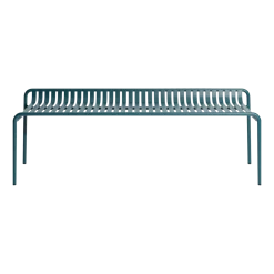 Banc de jardin sans dossier en aluminium bleu océan 156x48cm Week end - Petite friture