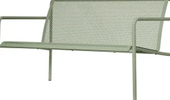 Banc de jardin vert pâle en acier électro-galvanisé 131x75cm Dapple lounge - Ferm living