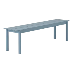 Banc d'extérieur en acier bleu ciel 170 x 34 cm Linear - Muuto