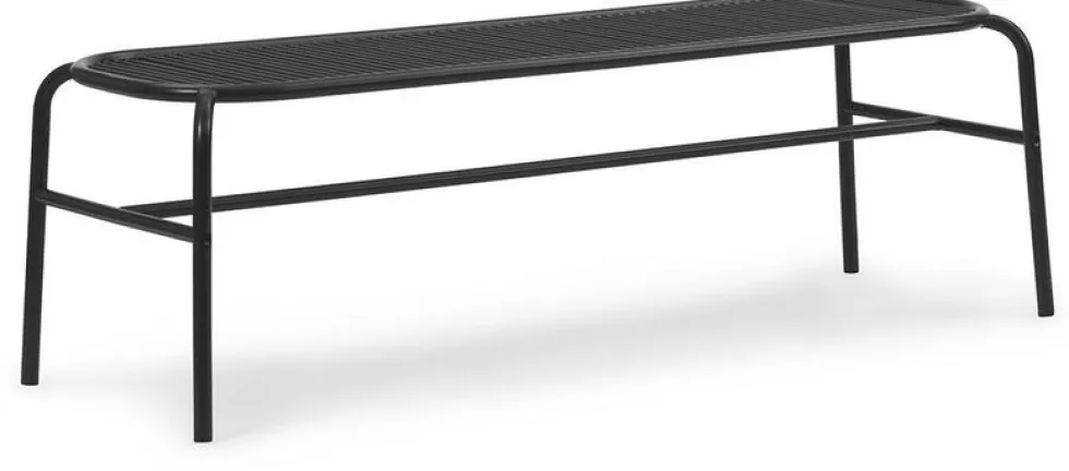 Banc d'extérieur en acier noir Vig - Normann Copenhagen