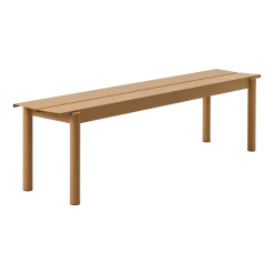 Banc d'extérieur en acier orange 170 x 34 cm Linear - Muuto