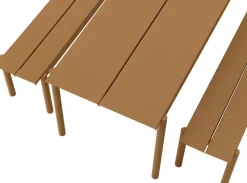 Banc d'extérieur en acier orange 170 x 34 cm Linear - Muuto