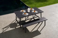 Banc d'extérieur en aluminium noir 160x40x46,5cm Fred's - Fatboy