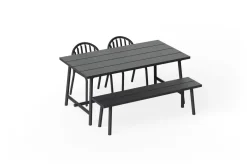 Banc d'extérieur en aluminium noir 160x40x46,5cm Fred's - Fatboy