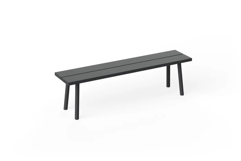 Banc d'extérieur en aluminium noir 160x40x46,5cm Fred's - Fatboy