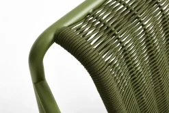 Banc d'extérieur en corde et acier kaki 128x70x80cm Palissade - Hay