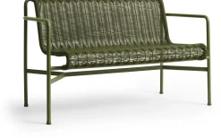 Banc d'extérieur en corde et acier kaki 128x70x80cm Palissade - Hay