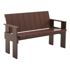 Banc d'extérieur en pin laqué bordeaux Crate - Hay