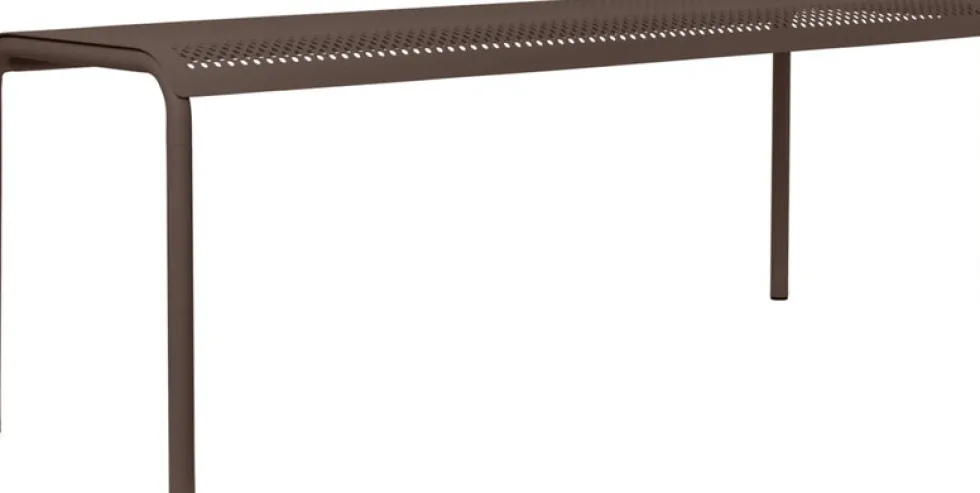 Banc en fer chocolat 130x39x45cm Dapple - Ferm living