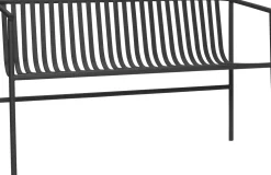 Banc en métal noir 133x59xh82cm Villa - Hübsch