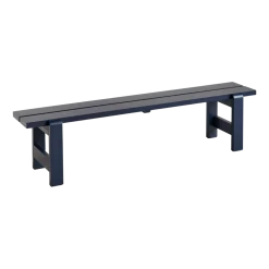 Banc en pin laqué bleu métal 190 x 32 x 45 cm Weekday - Hay
