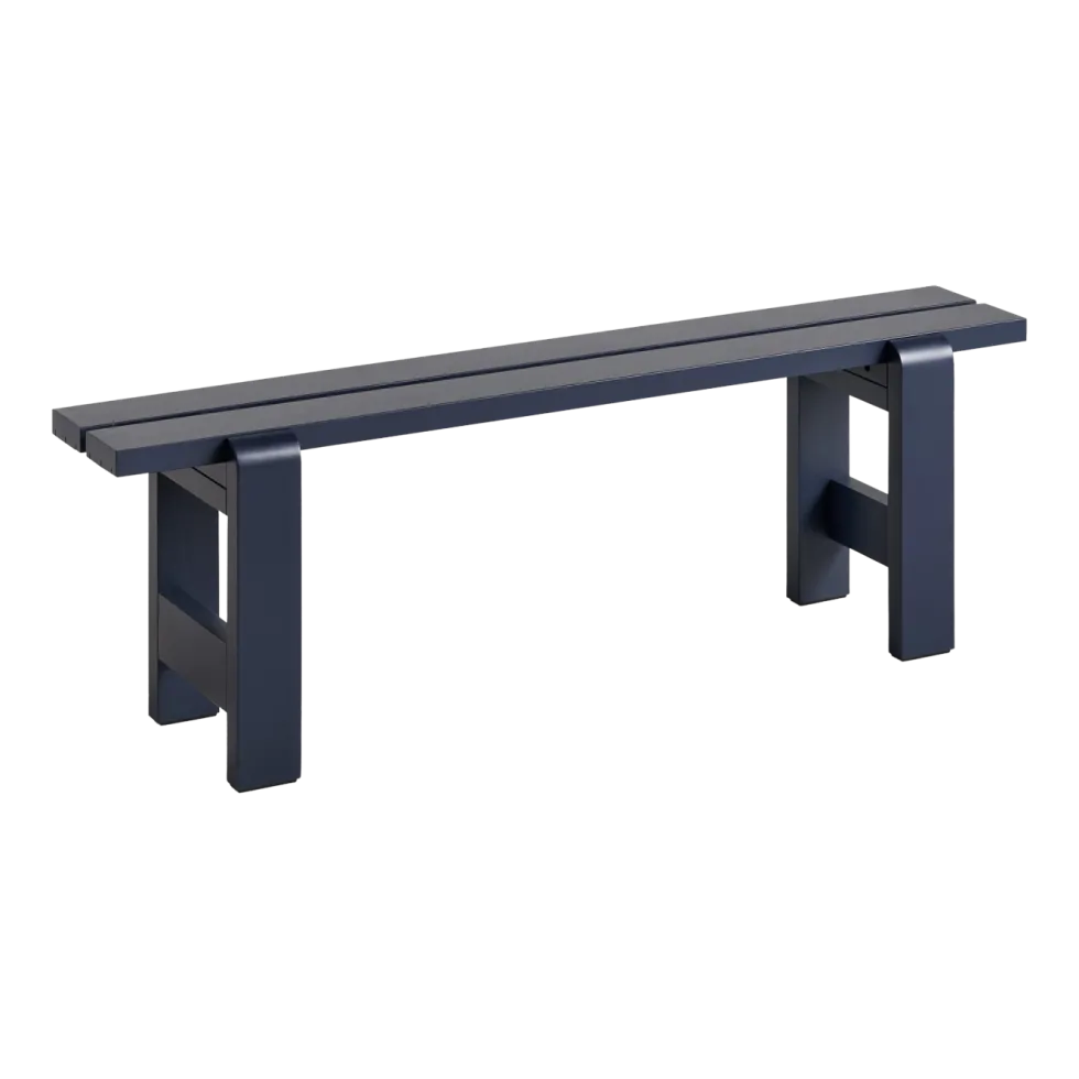 Banc en pin laqué bleu métal 111 x 23 x 45 cm Weekday - Hay