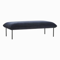 Banc en velours bleu Nakki - Woud