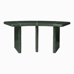 Banc incurvé en béton et fibre de verre vert 45,5x110x40cm Deya - Ferm living
