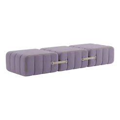 Banc modulable en tissu dama lilas 204x68x34cm Curt - Ambivalenz
