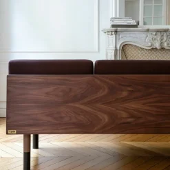 Banquette en laine bordeaux Mid - Kann Design