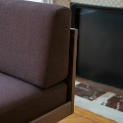 Banquette en laine bordeaux Mid - Kann Design
