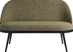Banquette en métal noir et assise jaune or 1648 Lili - Resistub